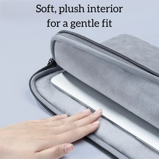 Leather‑Look Laptop Sleeve Set with optional Accessory Pouch (Two Sizes)