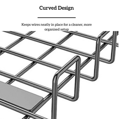 Under-Desk Cable Management Rack – Punch-Free Metal Power Strip Holder