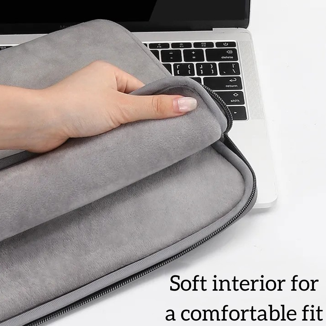 Leather‑Look Laptop Sleeve Set with optional Accessory Pouch (Two Sizes)