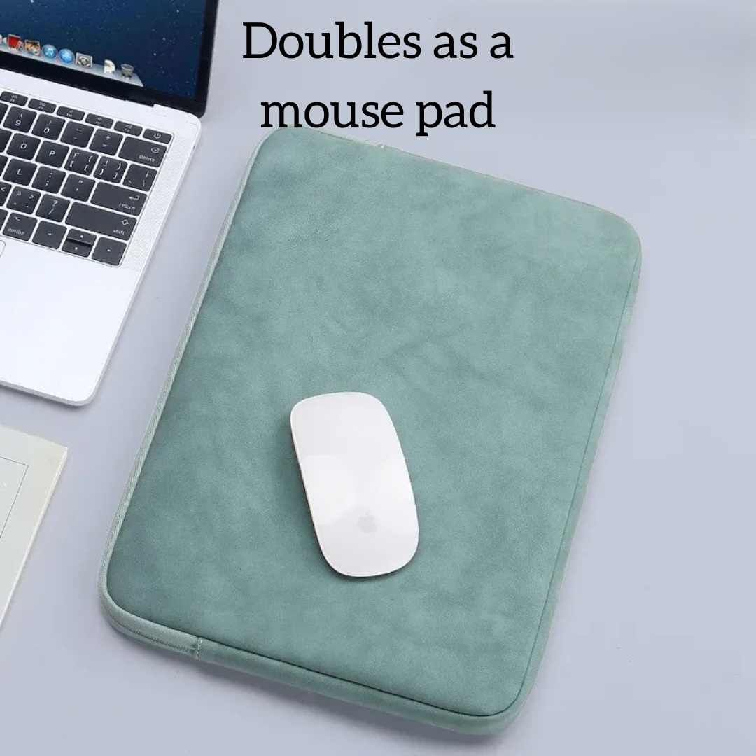 Leather‑Look Laptop Sleeve Set with optional Accessory Pouch (Two Sizes)