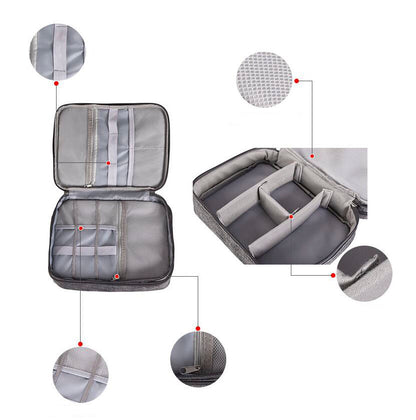 Multi‑Compartment Tech Organiser – Travel Electronics & Cable Storage Case