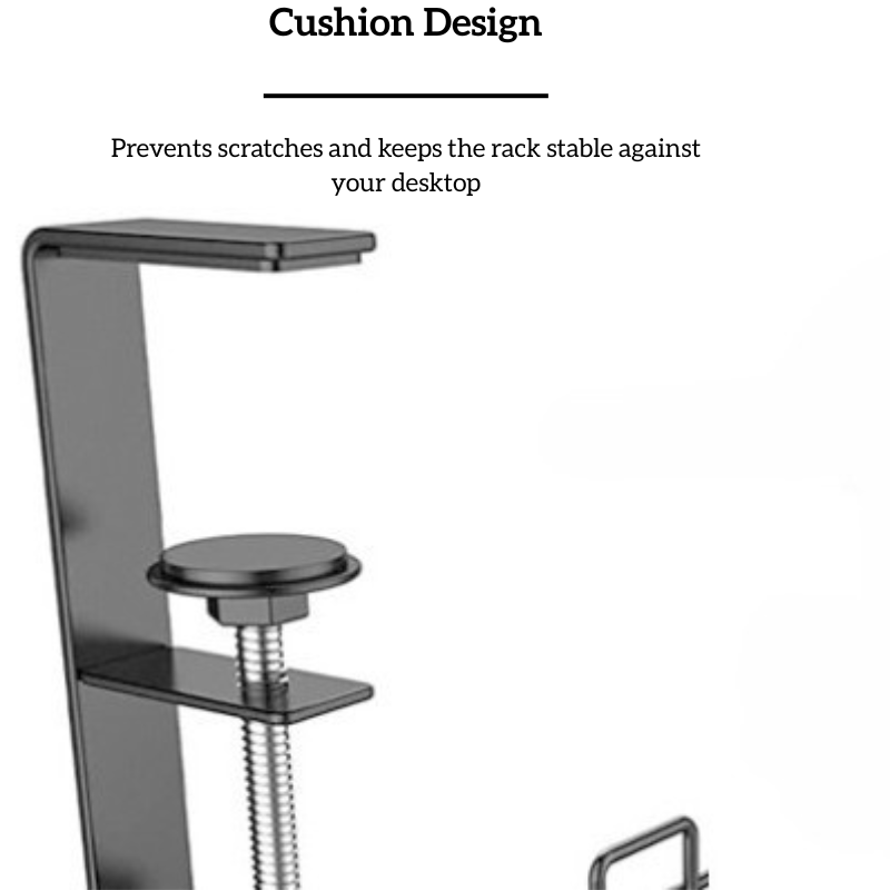 Under-Desk Cable Management Rack – Punch-Free Metal Power Strip Holder