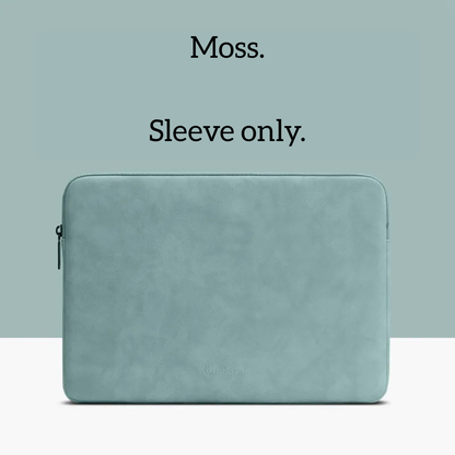 Leather‑Look Laptop Sleeve Set with optional Accessory Pouch (Two Sizes)