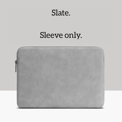 Leather‑Look Laptop Sleeve Set with optional Accessory Pouch (Two Sizes)